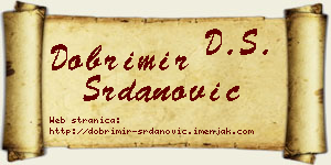 Dobrimir Srdanović vizit kartica